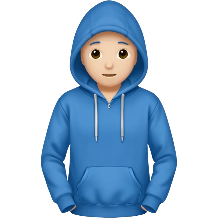 hoodie blu no laces no faces emoji