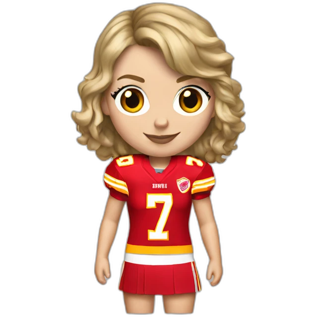 taylor swift wearing 87 chiefs jersey emoji