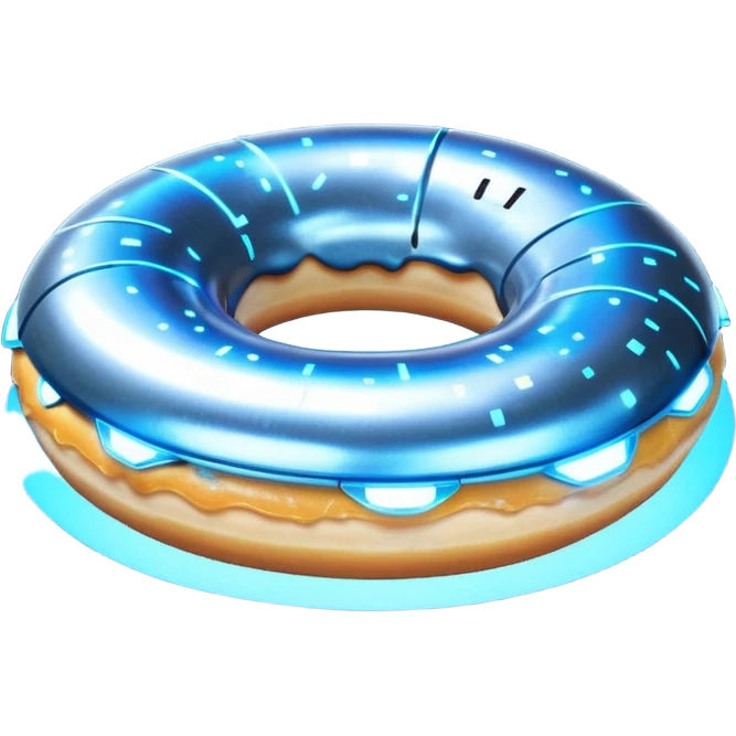 Futuristic donut-shaped spaceship emoji