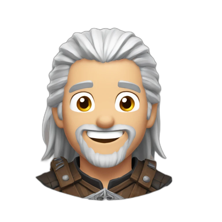 geralt of rivia laughing emoji