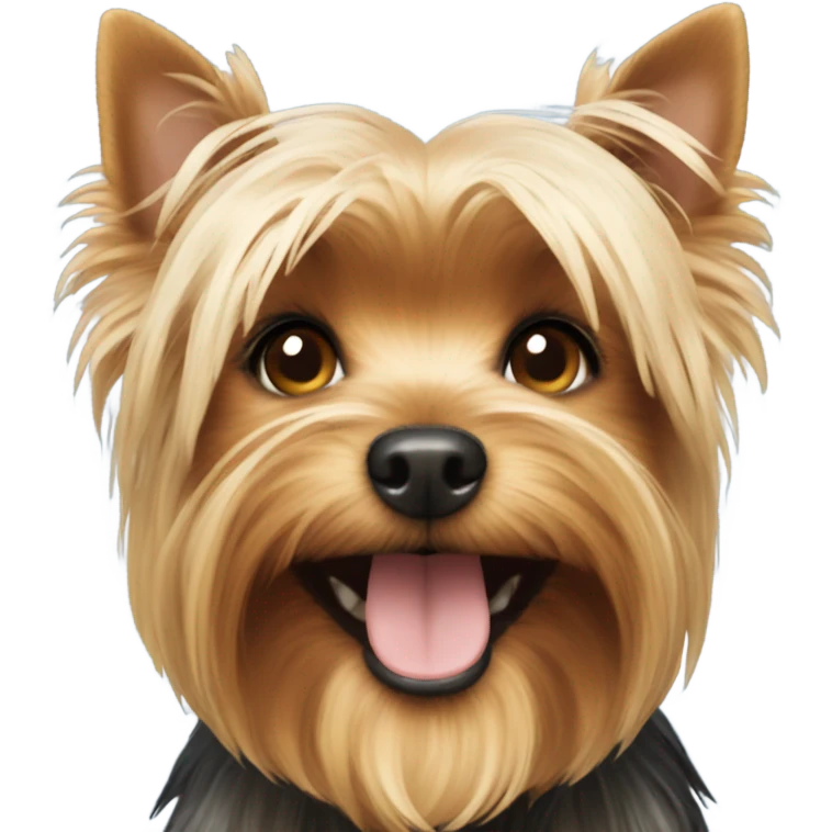 Yorkshire terrier smiling emoji
