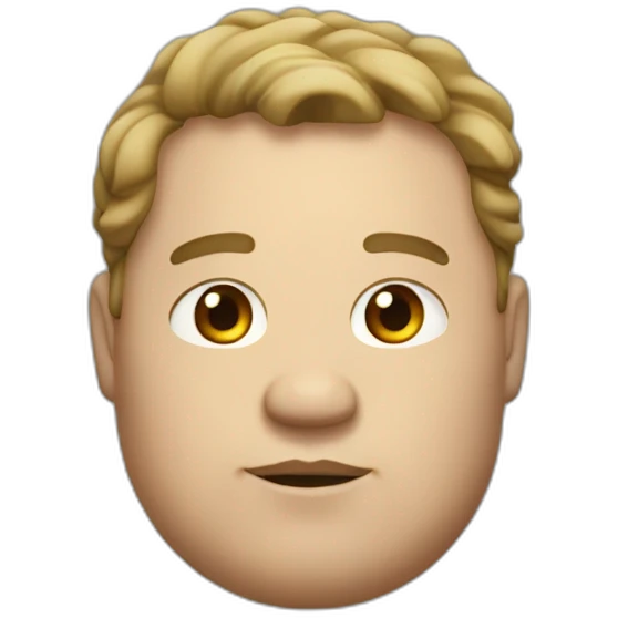 chubby man with dark blond hair thick lower lip emoji