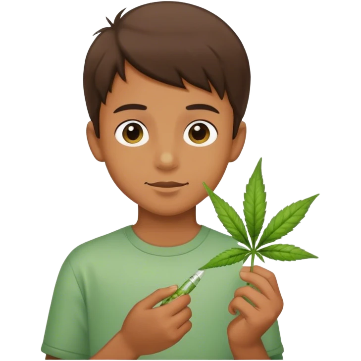 boy with weed emoji