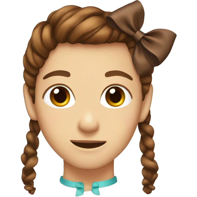 brown hair bow  emoji
