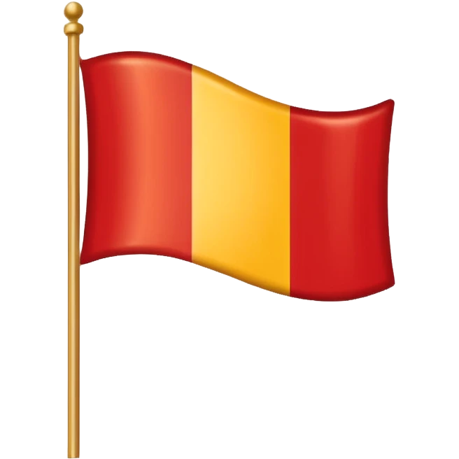 Red, white, and golden yellow vertically sequenced tricolour flag inspired by the flag of Italy emoji
