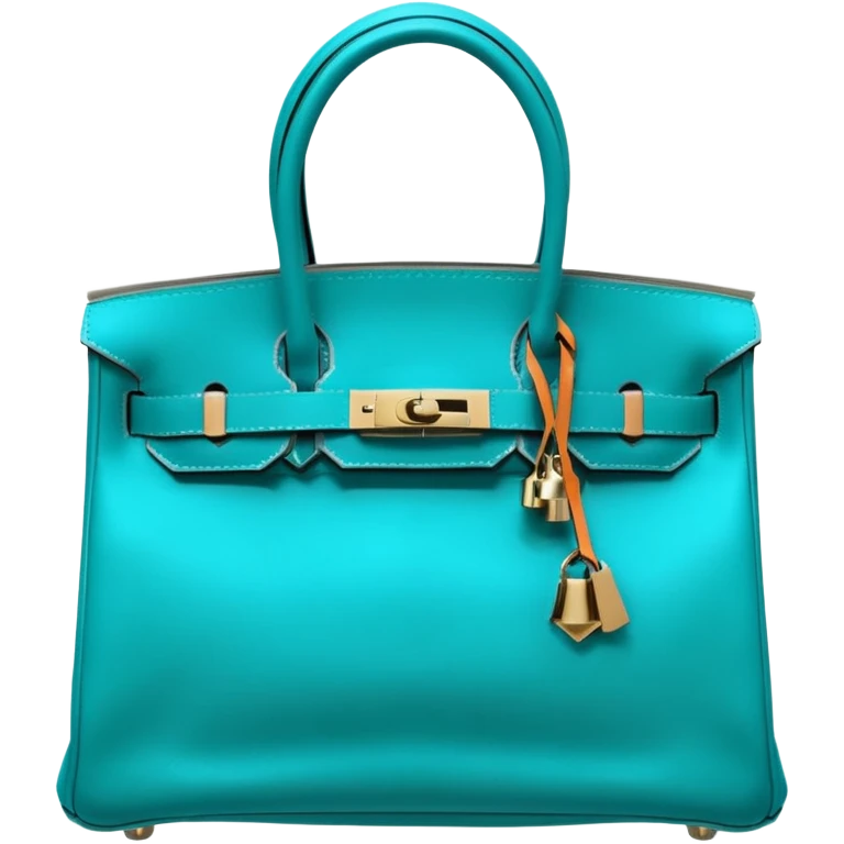 hermes birkin turquiose bag emoji