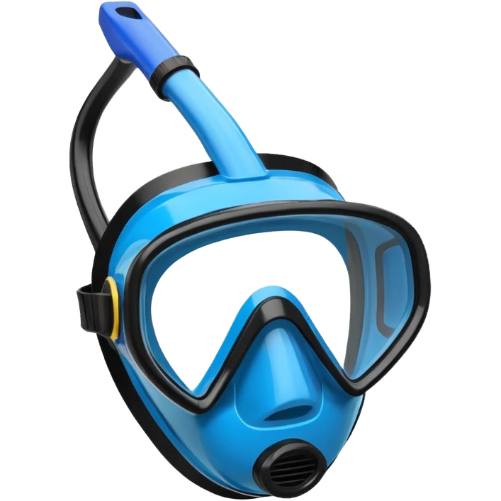 black and blue Snorkel mask emoji