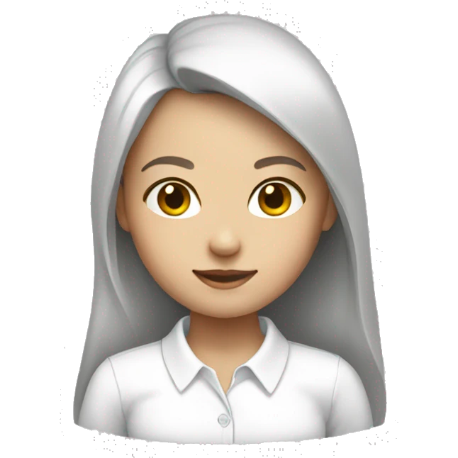 White shirt on girl emoji