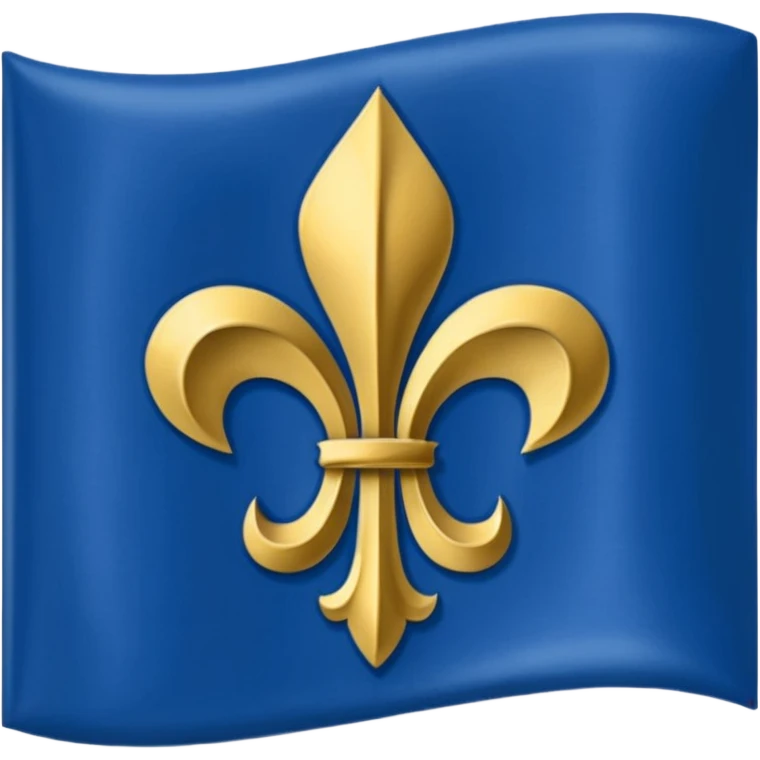 Fleur-de-lis on a blue flag emoji