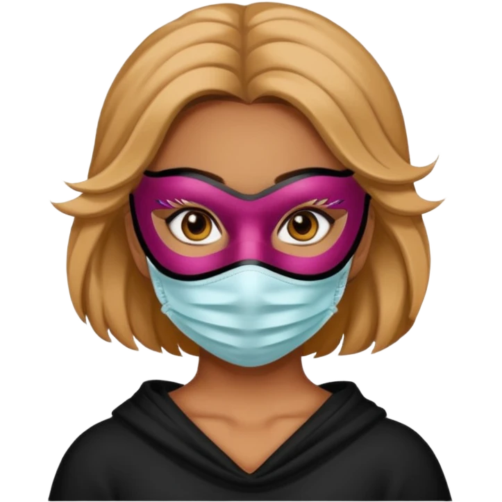 A girl wearing a mask  emoji