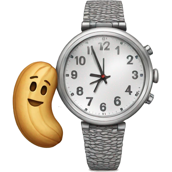 Peanut with a watch emoji