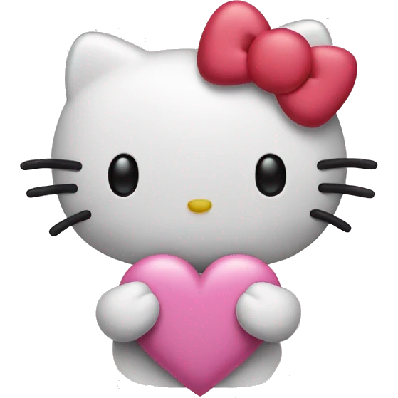 Hello kitty heart emoji