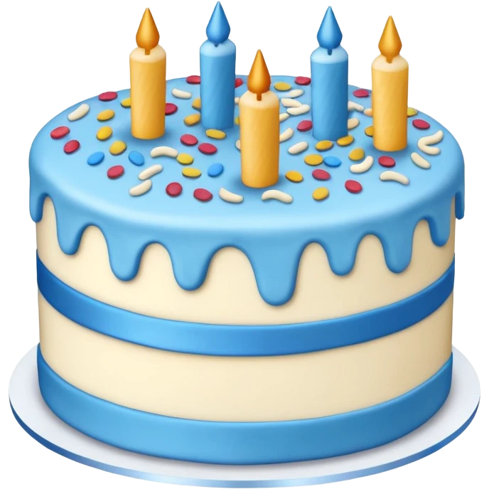 blue confetti cake emoji