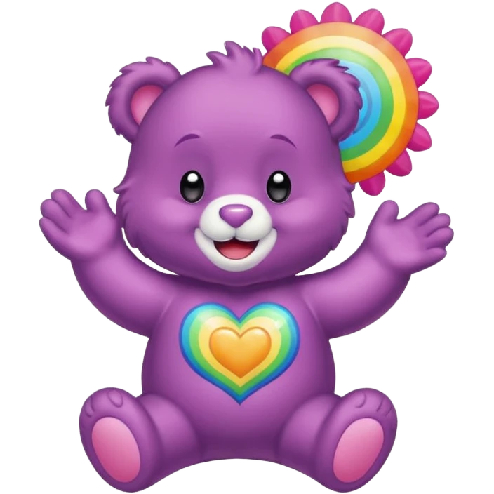 Care bear radiating positive energy emoji
