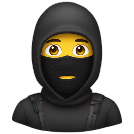 guy with balaclava emoji