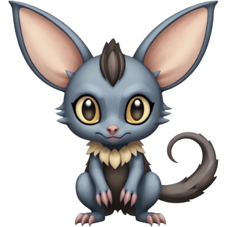 Big-eared Batty Meloetta-Lykoi-Cresselia-Palkia-Stitch-Fakémon-creature-hybrid emoji