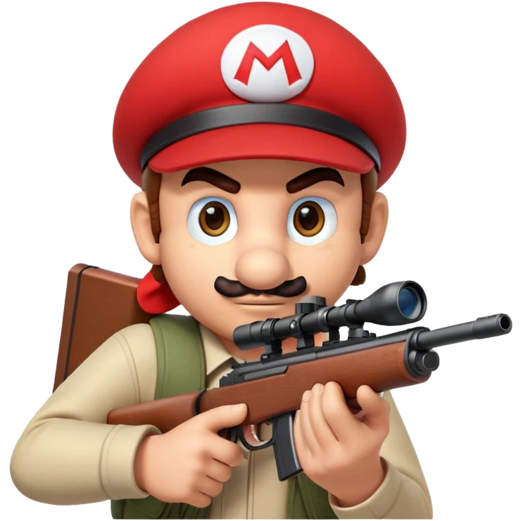 Super Mario sniper rifle  emoji