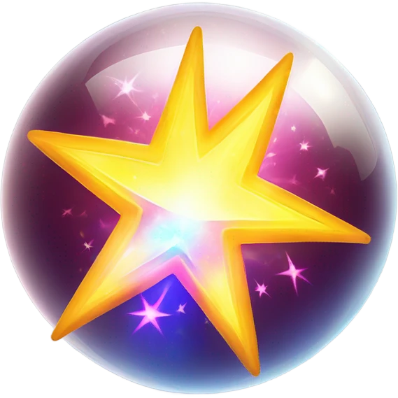 astral projection explosive star contained inside a ball emoji