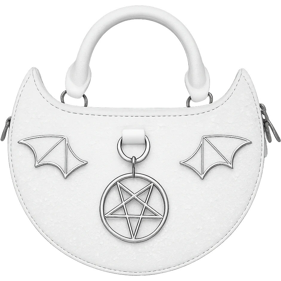 white sparkly goth object, remove background emoji