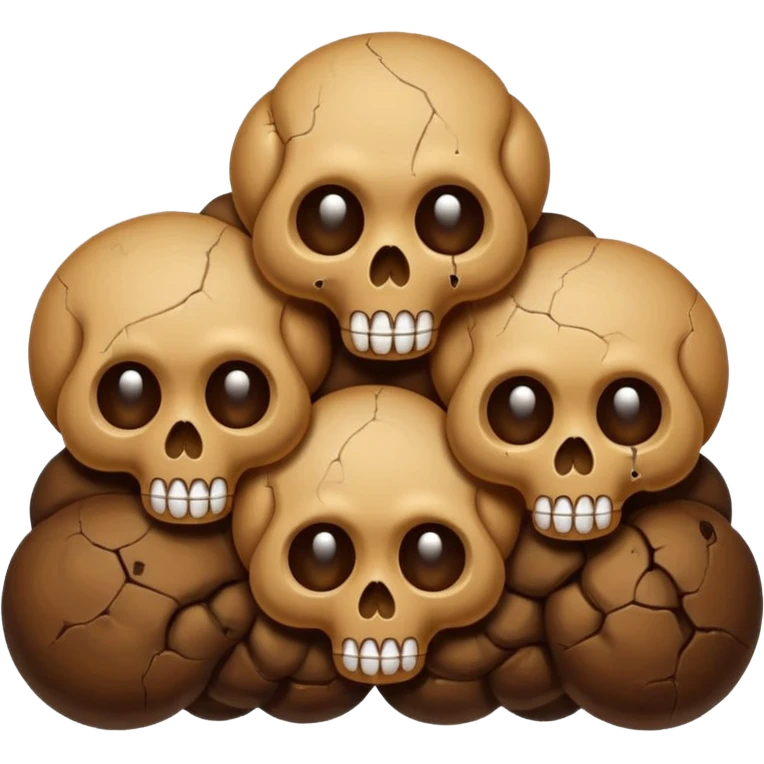 ((cartoon poop emoji))with  3 skulls emoji