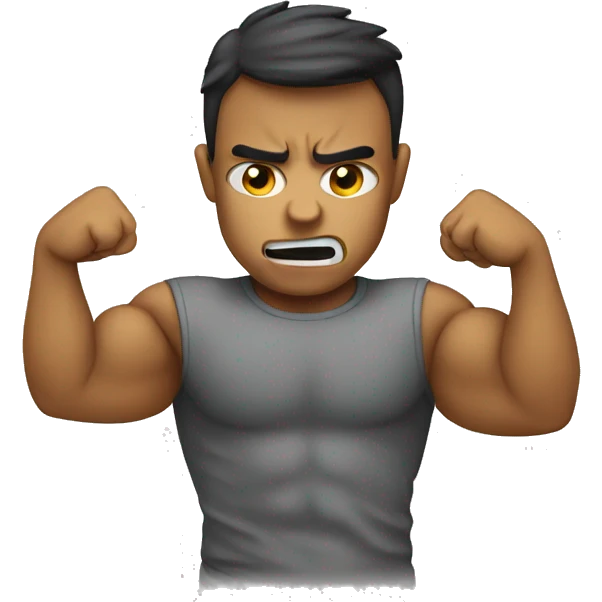 crying emoji with bicep fl emoji