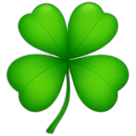 Clover and heart emoji