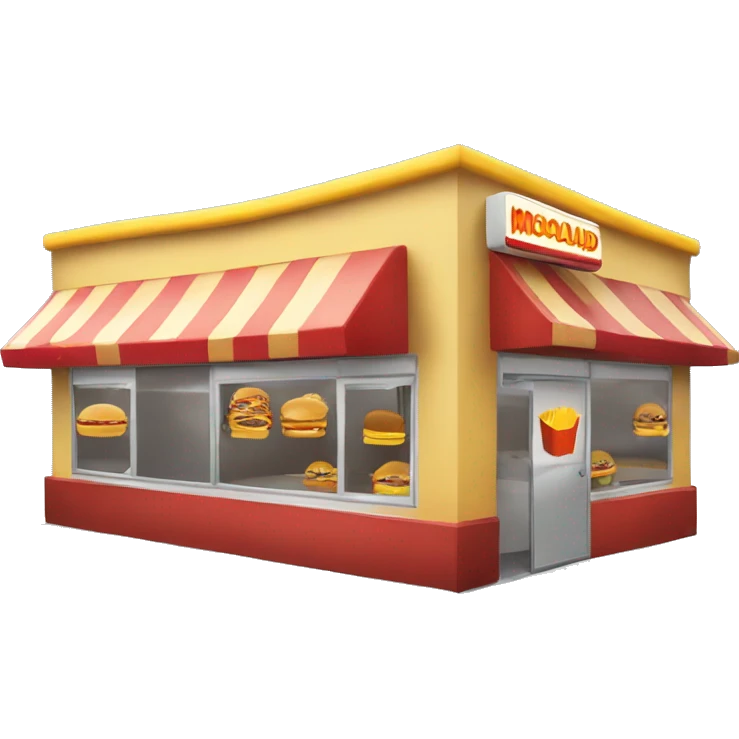 Fast food restaurant outside McDonald  emoji