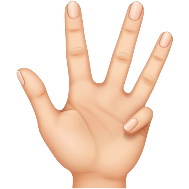 left hand with only three fingers emoji