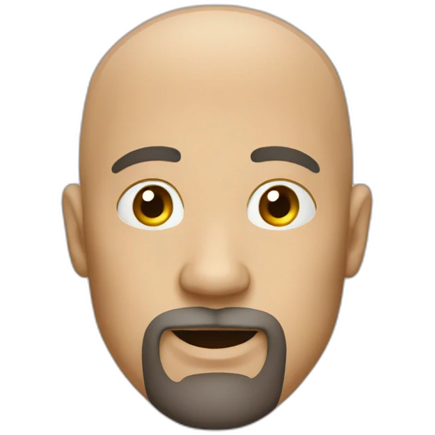 bald guy,-white-goatee emoji