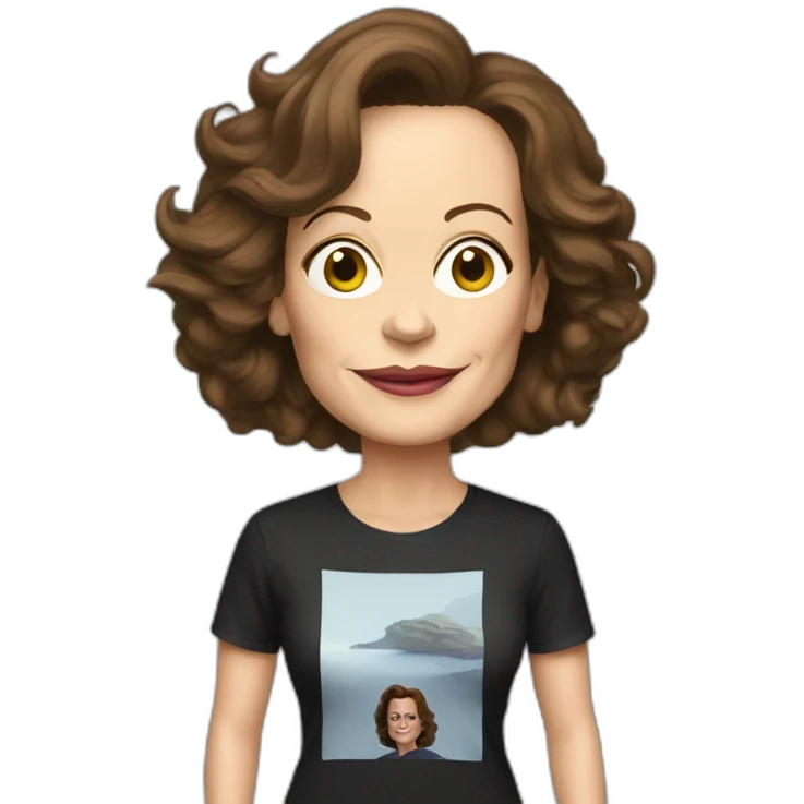 sigourney weaver cartoon wearing tee emoji