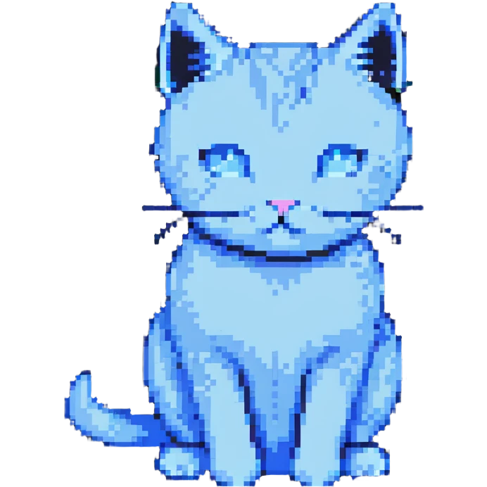 light-blue cat emoji