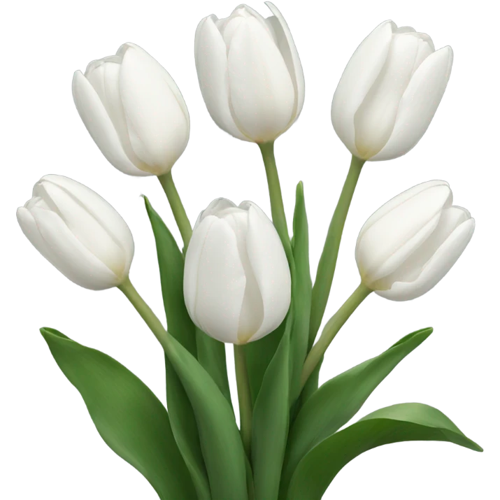 white tulips  emoji
