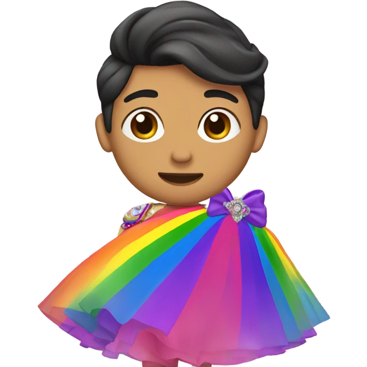 gay mexican teen wearing a princess tutu  emoji