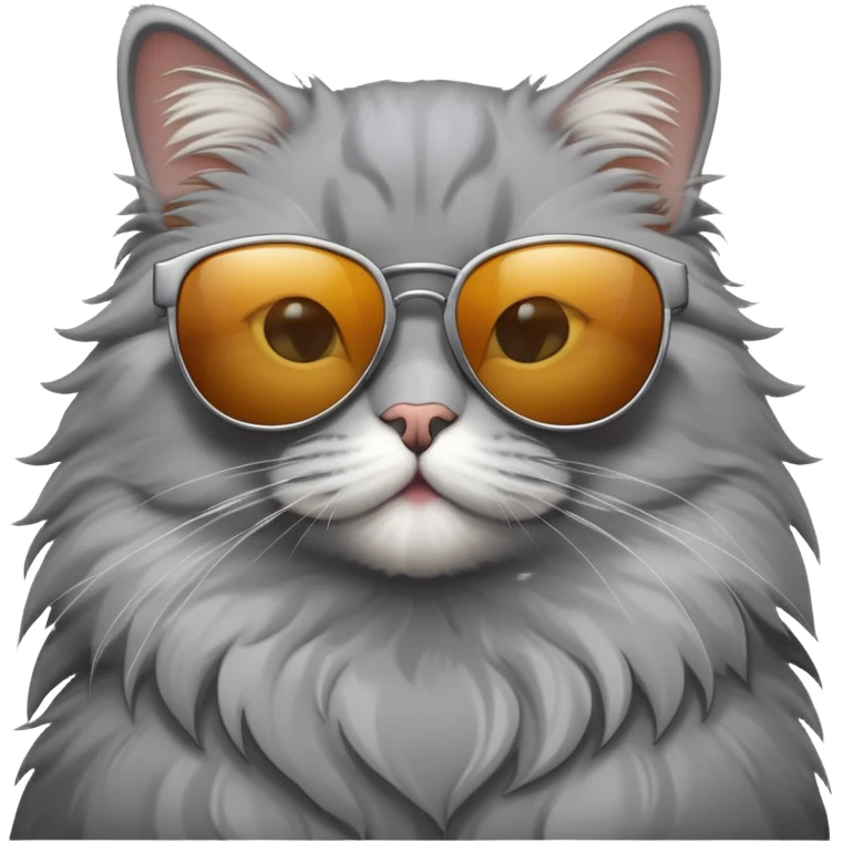 grey cat with sunglasses  emoji