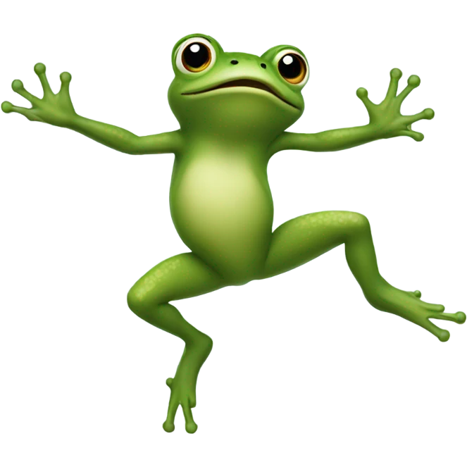 Frog jumping emoji