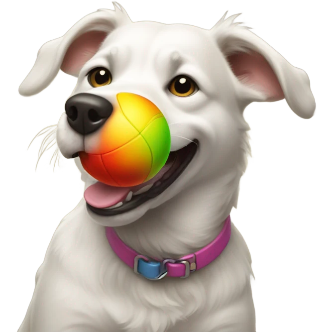 dog with ball emoji