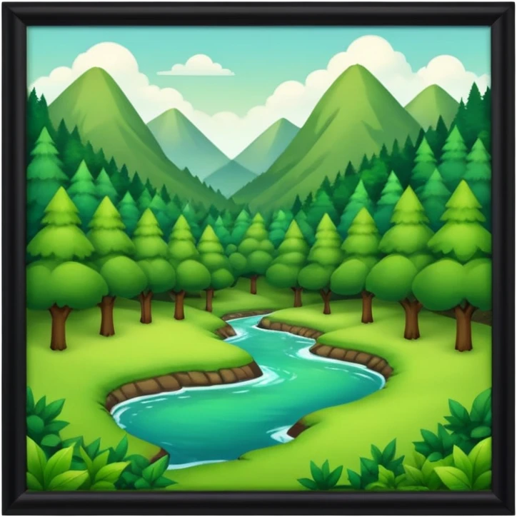 територія серед лісової природи emoji