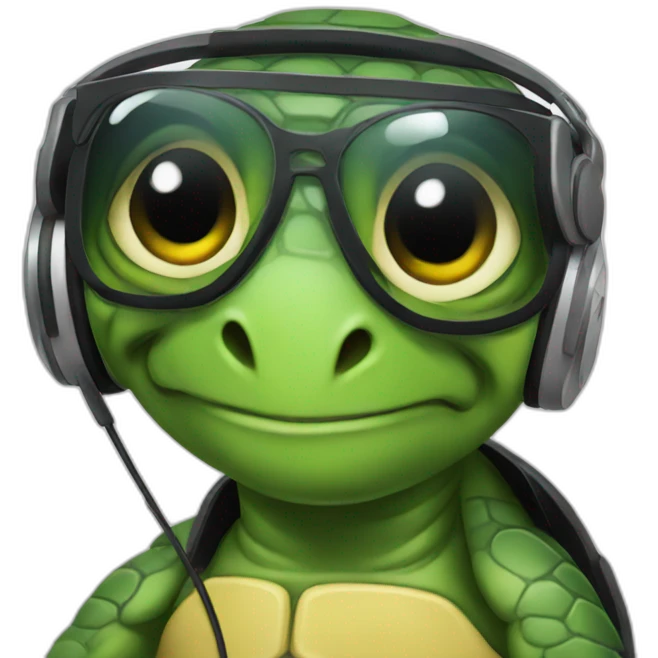 Dj turtle emoji