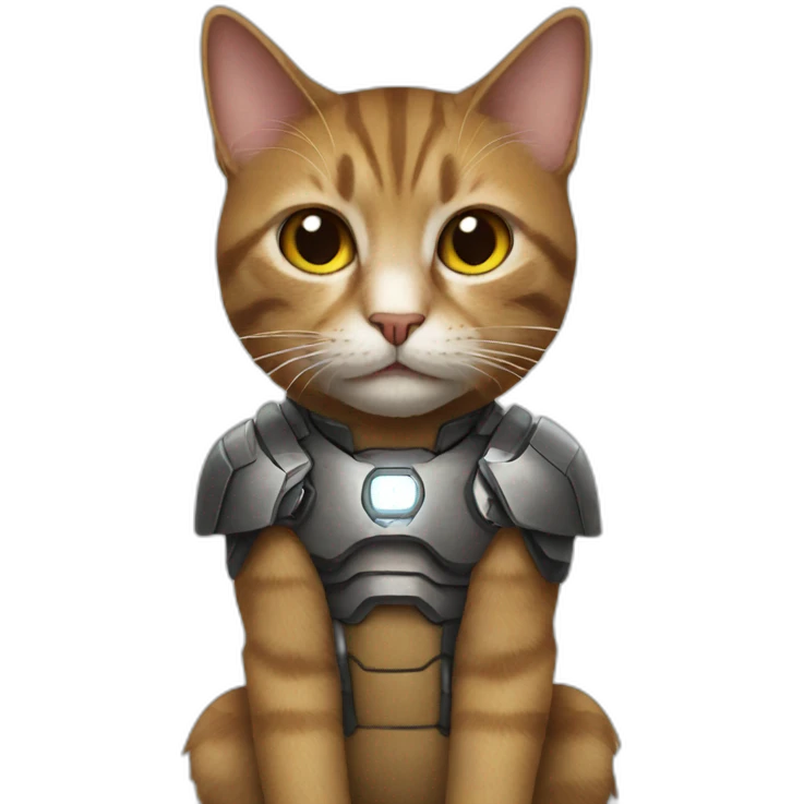 cat in a ironman costume emoji