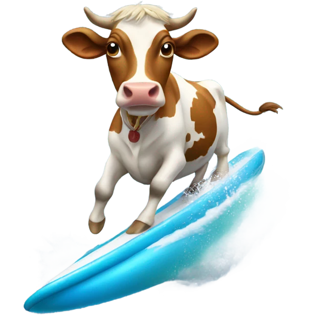 Cow surfing  emoji
