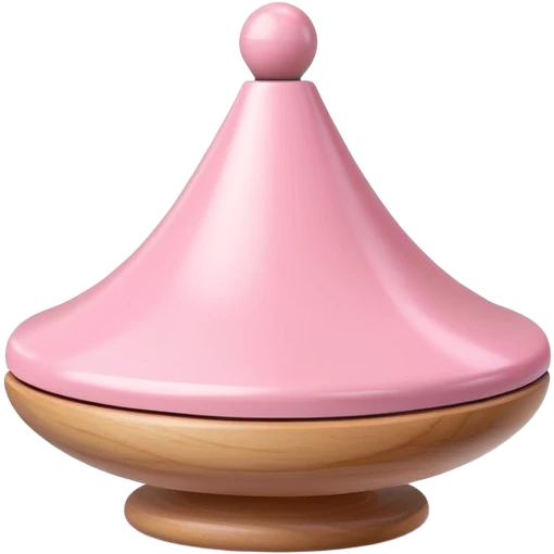 pastel pink spinning top toy for children emoji