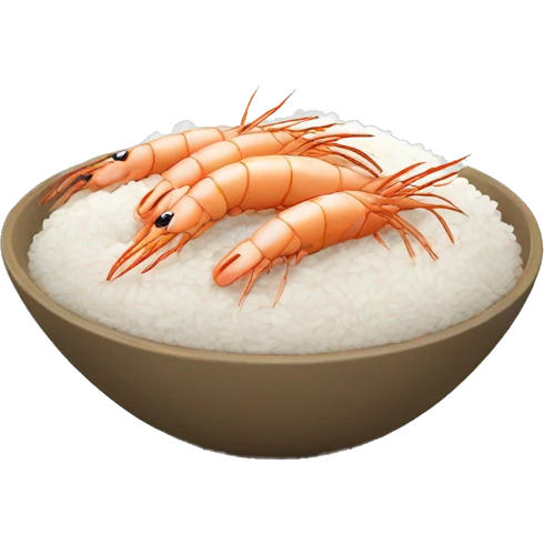 Rice with shrimps emoji