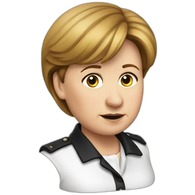 Angela Merkel with a horse body's emoji