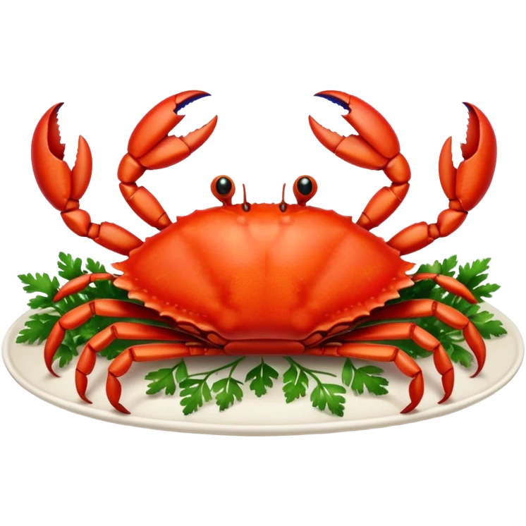 crab on platter  emoji
