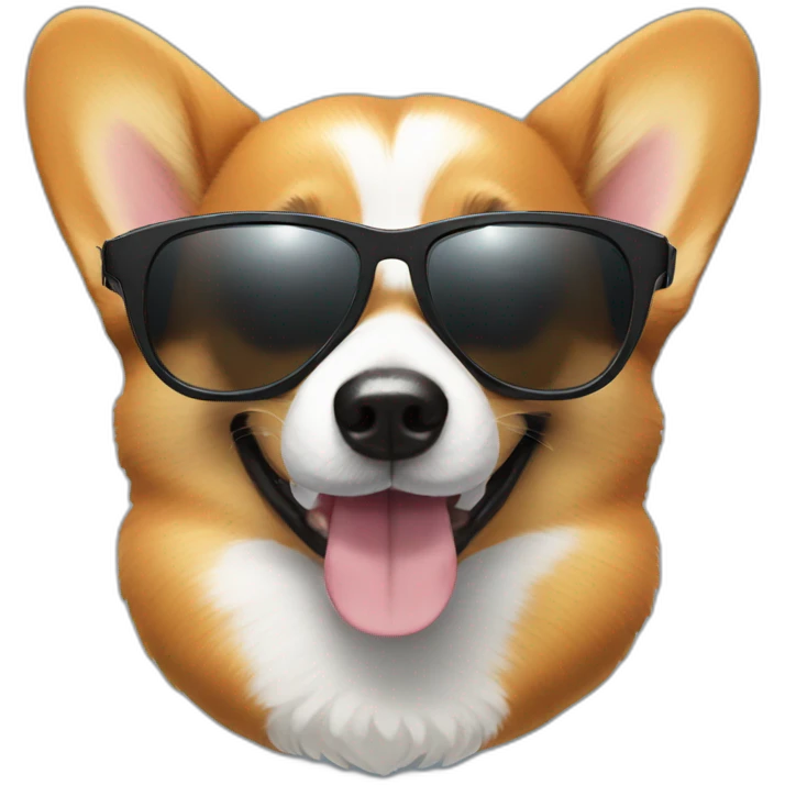 Corgi with sunglasses emoji