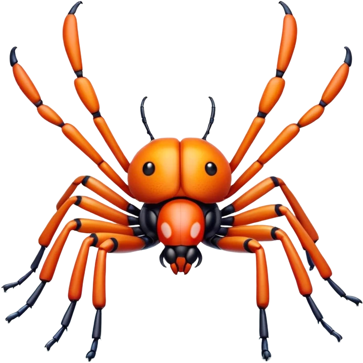 3D iPhone style emoji of a cute bug, colorful and detailed, six legs, shiny exoskeleton, isolated on white background, soft shadows, high detail, playful and cute. emoji