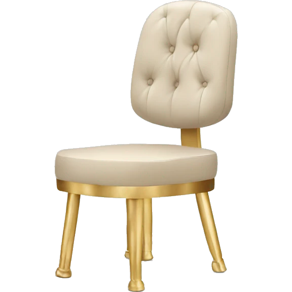 Beige desk chair gold legs, contemporary style emoji