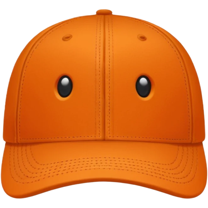 Orange baseball hat with nothing on it emoji