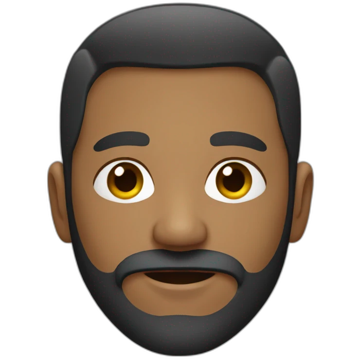 Man with beard mixed race emoji
