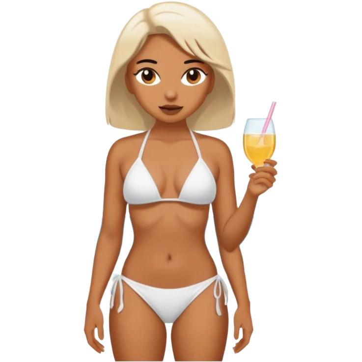 baddie in a bikini, bikini says "562 Events"  emoji
